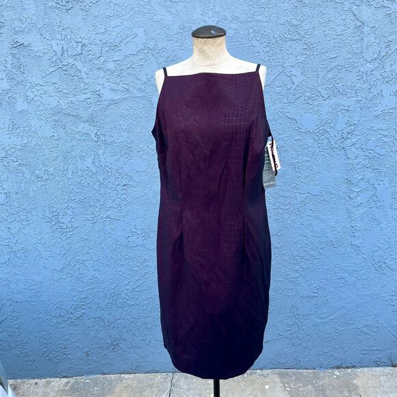 Goth Dress Square Neck in Size 12 NWT Dark red Animal print 90s Y2K Clothing - Picture 2 of 9